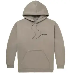 Balenciaga Embroidered Hoodie Brown