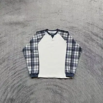 V*K WAFFLE LONG-SLEEVE - Light Blue