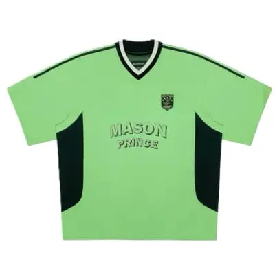 MASONPRINCE Lime Green Football Jersey