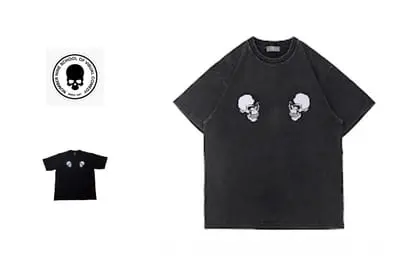 Number Nine Double Skull T-shirt Tee