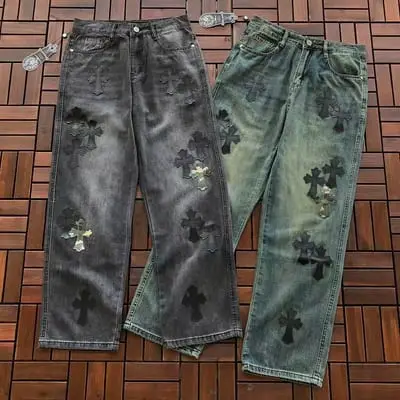 ￥~199 CH🔥OM🔥 HE🔥RTS JEANS 77070206