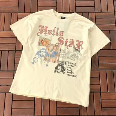 ￥~99 HELLSTAR T-SHIRT 77070603 (im 185CM 70KG iwear size M in the photo)