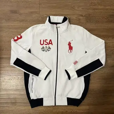 USA Zip Up Ralph Lauren White
