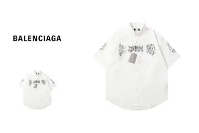 Balenciaga Raver Button Polo T-shirt Tee