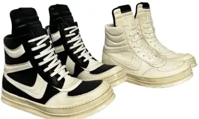 Rick Owens Sun Faded Geobasket High Top Sneakers