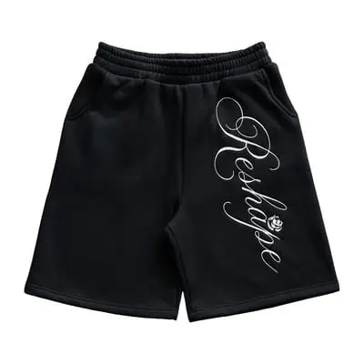 Thorn Rose Baggy Shorts - Black