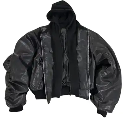 PopProject Hoodie Bomber Jacket Black
