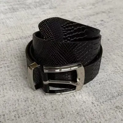 V*ROCK SNAKE SKIN LEATHER BELT