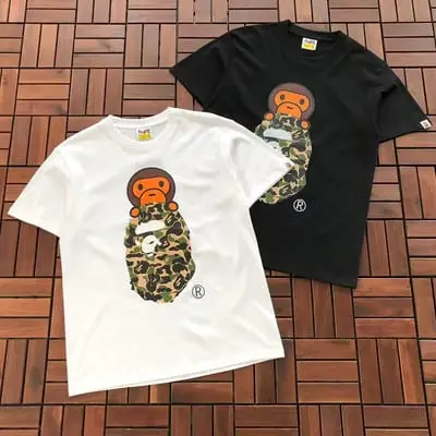 ￥~79 BAPE T-SHIRT 77063011 (im 185CM 70KG iwear size M in the photo)
