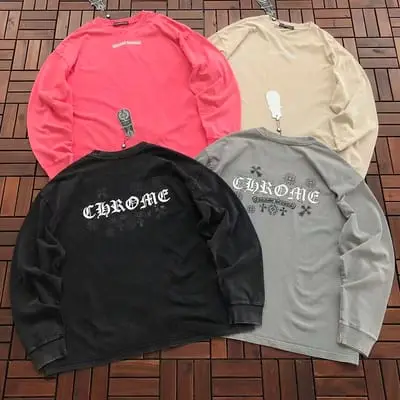 ￥~159 CH🔥OM🔥 HE🔥RTS LONG-SLEEVE 77081163 (im 185CM 70KG iwear size M in the photo)