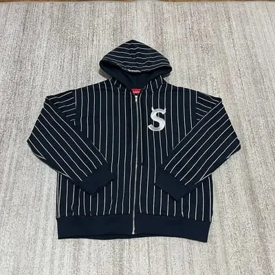Supreme white line hoodie