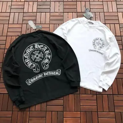 ￥~185 CH🔥OM🔥 HE🔥RTS LONG-SLEEVE 66080254 (im 185CM 70KG iwear size L in the photo)
