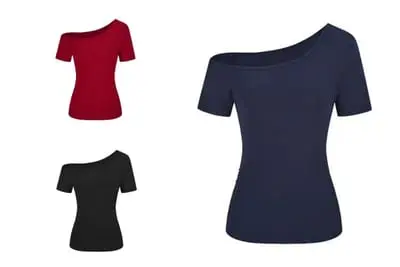 Off-shoulder T-shirt