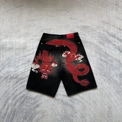 Vrrock Dragon embroidery Jorts
