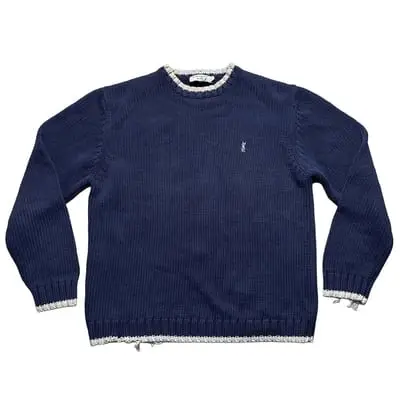 YSL Vintage Knit - Navy Blue