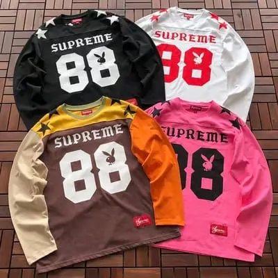 BLACK.PINK.WHITE￥~159 BROWN￥~165 CAMOUFLAGE COLOUR￥~165 S🔥P🔥E🔥E X PLAY BOY LONG-SLEEVE 77051433