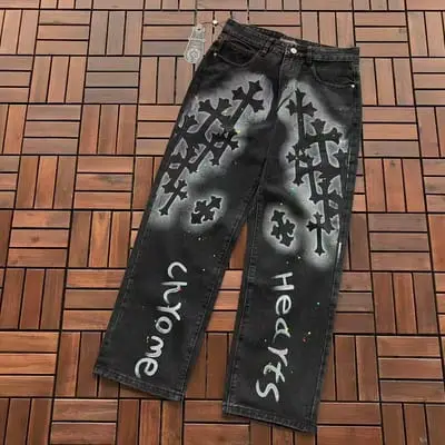 ￥~179 CH🔥OM🔥 HE🔥RTS JEANS 77070122