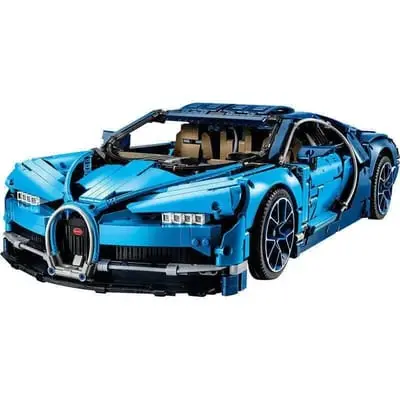 High-difficulty Technic-style building block sports car toy compatible with LEGO Bugatti Veyron