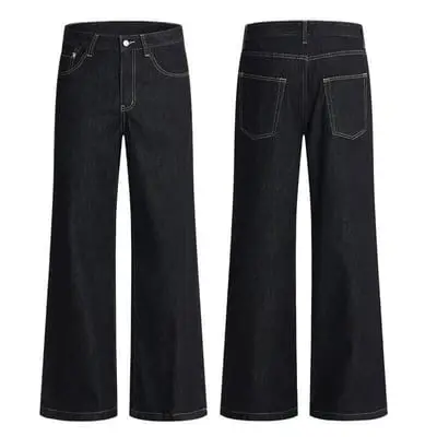 Black wide-leg jeans