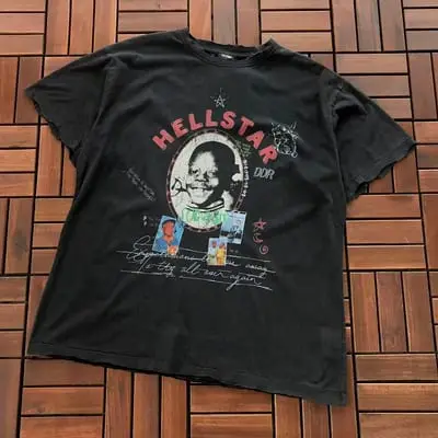 ￥~99 HELLSTAR T-SHIRT 77070610 (im 185CM 70KG iwear size M in the photo)