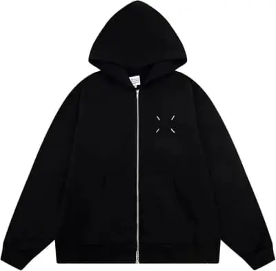 Maison Margiela Stitch Logo Zip-Up Hoodie