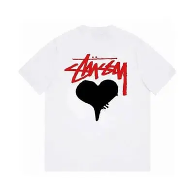 Black heart Stussy T-SHIRT