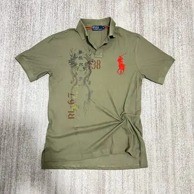 Polo Ralph Lauren Polo Shirt Green Asia Dragon