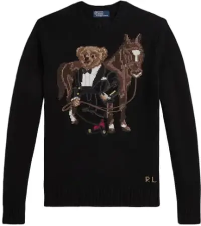 Polo Ralph Lauren Tuxedo Bear &amp; Horse Wool Sweater
