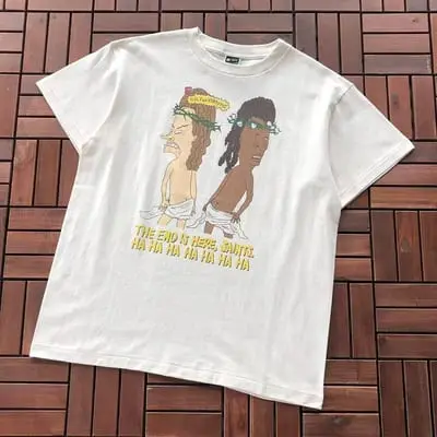 🔥1:1🔥￥~125 SAINT MICHAEL T-SHIRT 77070724 (im 185CM 80KG iwear size M in the photo)