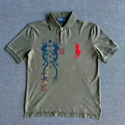 Ralph Lauren greeen polo vintage shirt