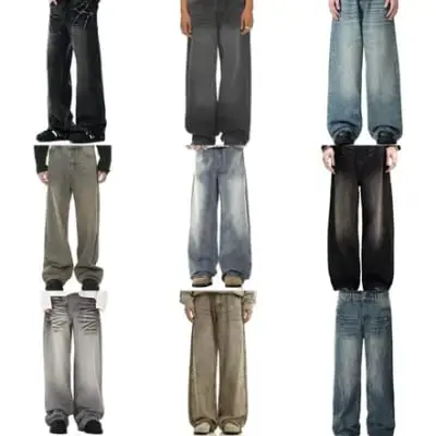 Bunch of Unbranded Washed Baggy Jeans (22 Variants)